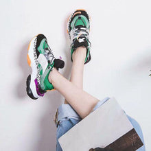 Load image into Gallery viewer, Women's Cool Color Block Dot Dad Sneaker Shoes - Abershoes