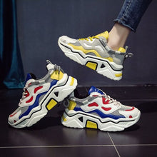 Load image into Gallery viewer, Trendy Color Block Mesh Breathable Sneaker Shoes - Abershoes