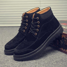 Load image into Gallery viewer, High Top Khaki/Black Leather Martin Boots - Abershoes
