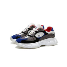 Load image into Gallery viewer, Men's Trendy Breathable Color Block Dad Sneaker Shoes - White Blue - Abershoes