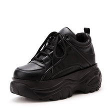 Load image into Gallery viewer, Women's Trendy Sliver/Black Platform Shoes - Abershoes