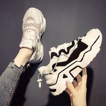 Load image into Gallery viewer, Women's Trendy Black/White Mesh Breathable Sneaker Shoes - Abershoes