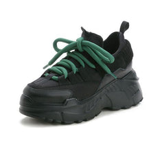 Load image into Gallery viewer, Chic Color Block Leather Dad Sneaker Shoes - Abershoes