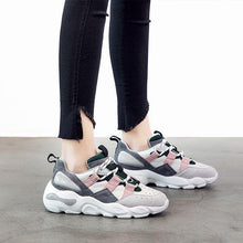 Load image into Gallery viewer, Women's Round Color Block Sneaker Shoes - Abershoes