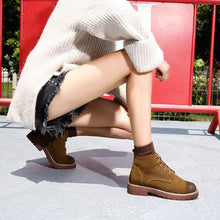 Load image into Gallery viewer, Trendy Leather Martin Booties - Abershoes