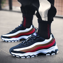 Load image into Gallery viewer, Men's Striped Color Block Sneaker Shoes - Abershoes