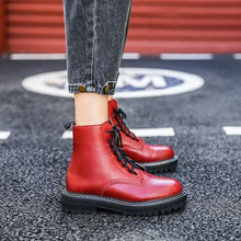 Load image into Gallery viewer, Women's Chic British Style Leather Martin Boots - Abershoes