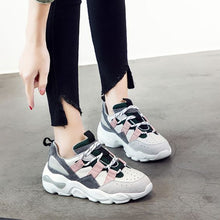 Load image into Gallery viewer, Women's Round Color Block Sneaker Shoes - Abershoes