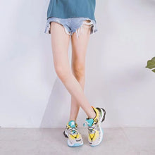 Load image into Gallery viewer, Women's Cool Color Block Dot Dad Sneaker Shoes - Abershoes