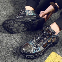 Load image into Gallery viewer, Men's Floral Print Color Block Sneaker Shoes - Abershoes