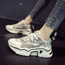 Load image into Gallery viewer, Women's Trendy Black/White Mesh Breathable Sneaker Shoes - Abershoes