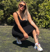 Load image into Gallery viewer, Stylish Floral Print Sneaker Shoes - Abershoes