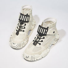 Load image into Gallery viewer, Women's Trendy British Martin Canvas Booties - Abershoes
