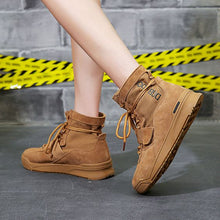 Load image into Gallery viewer, Women's Trendy High Top Leather Martin Boots - Abershoes