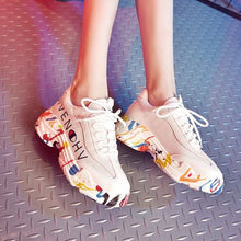 Load image into Gallery viewer, Stylish Floral Print Sneaker Shoes - Abershoes