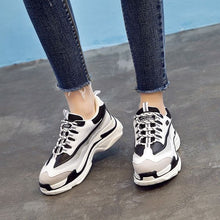 Load image into Gallery viewer, Classical Black White Block Sneaker Shoes - Abershoes