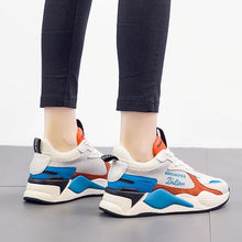 Load image into Gallery viewer, Trendy Color Block Leather Sneaker Shoes - Abershoes