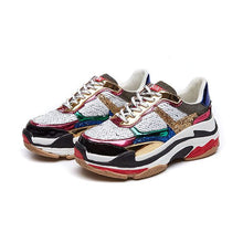 Load image into Gallery viewer, Chic Color Block Sequins Sneaker Shoes - Abershoes