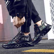 Load image into Gallery viewer, Men's Floral Print Color Block Sneaker Shoes - Abershoes