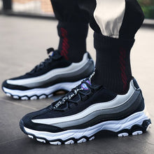 Load image into Gallery viewer, Men's Striped Color Block Sneaker Shoes - Abershoes