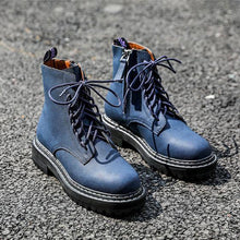 Load image into Gallery viewer, Women's Chic British Style Leather Martin Boots - Abershoes