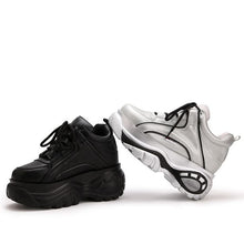 Load image into Gallery viewer, Women's Trendy Sliver/Black Platform Shoes - Abershoes