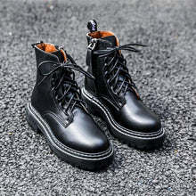 Load image into Gallery viewer, Women's Chic British Style Leather Martin Boots - Abershoes