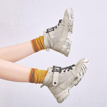 Load image into Gallery viewer, Women's Trendy British Martin Canvas Booties - Abershoes