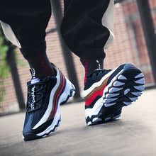 Load image into Gallery viewer, Men's Striped Color Block Sneaker Shoes - Abershoes